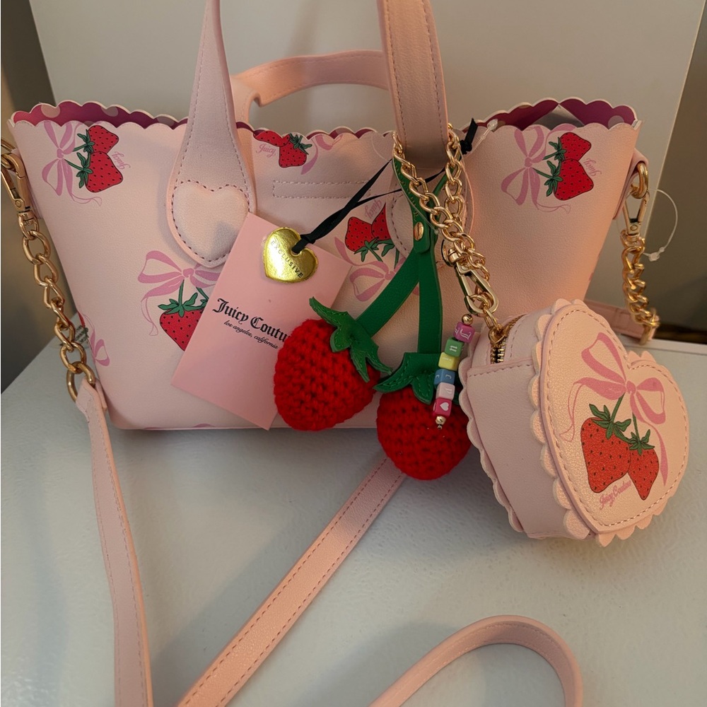 juicy couture sweet strawberry mini tote